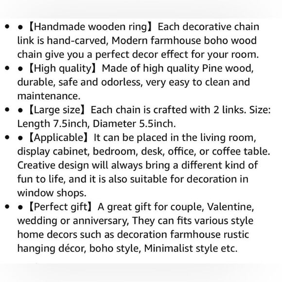 Two piece wood chain with beaded tassel strand pillow/other decor not included - Picture 7 of 9